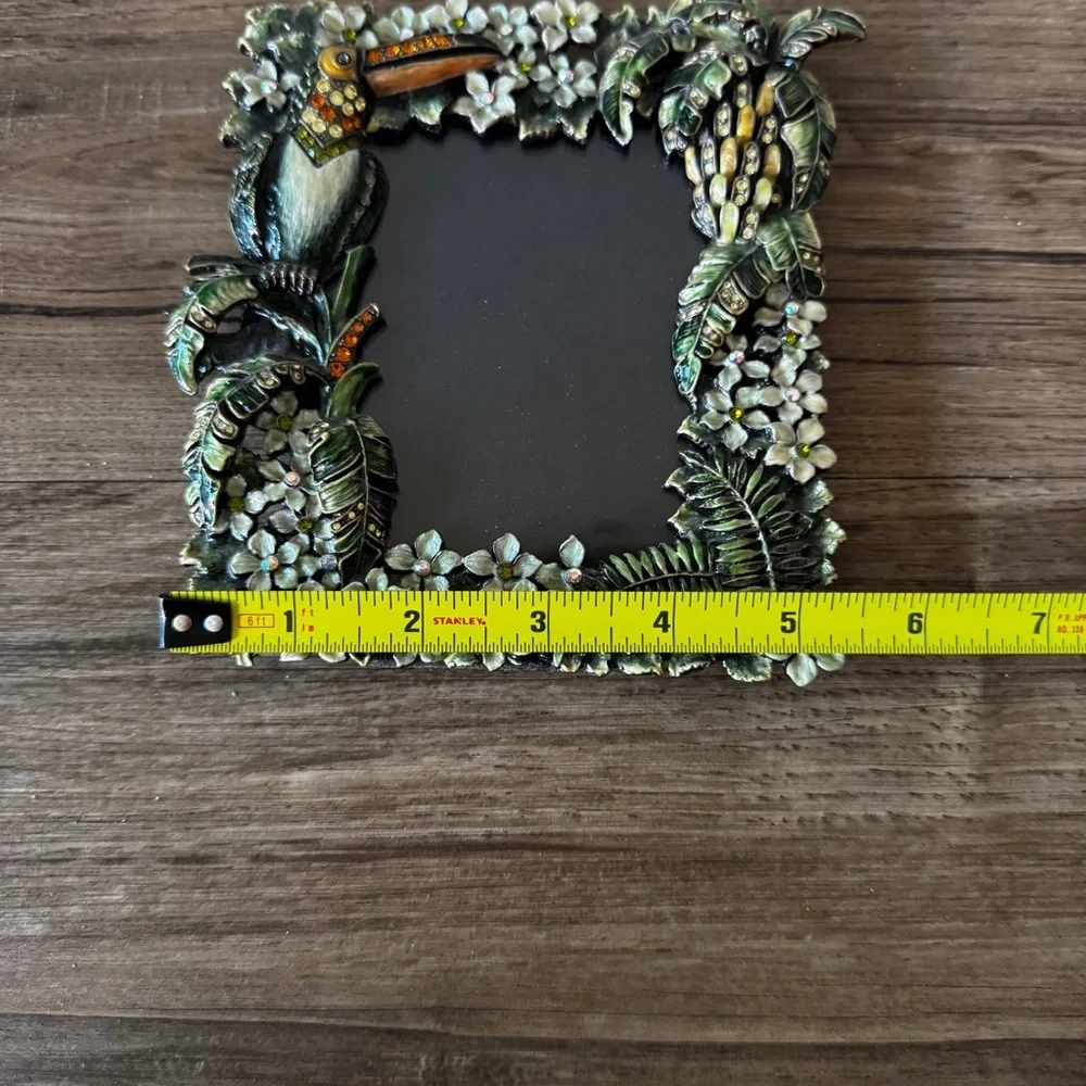 gem embellished tucan tropical picture frame